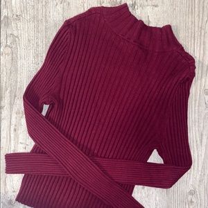 Thick Maroon Sweater - Vintage Gianna Bini